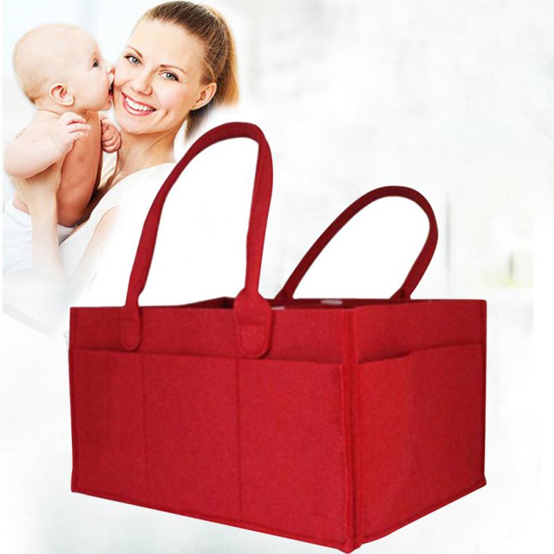 Storage With Handle Baby Diaper Bag Basket